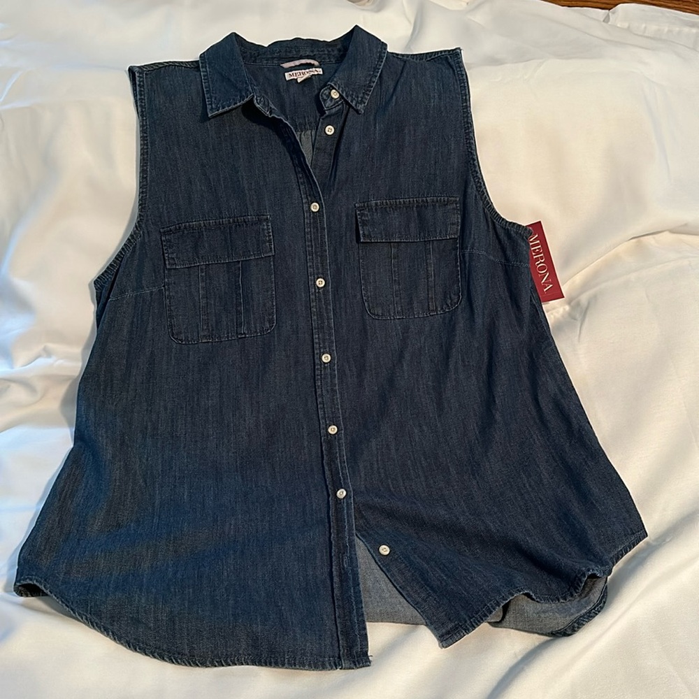 Womens denim xxl top